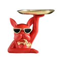 thumbnail image 3 of Bandeja de almacenamiento de estatua de perro, escultura de resina, bandeja de 17cm de diámetro, bandeja de joyería, soporte para dulces, adorno para Rojo mayimx Bandeja de almacenamiento de estatuas, 3 of 9