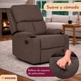 thumbnail image 4 of Sillón Reclinable Reposet Moderno Minimalista Sala Gris, 4 of 9