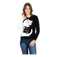 thumbnail image 2 of Sudadera Cerrada De Mujer Estampada Gatos Negra Blanca Cool, 2 of 8