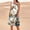 3White, variant on ‌‌ ‌‌‌‌‌‌Women's Floral Print Sundress - Sleeveless Crew Neck Loose Tank Dress with Pockets, Boho Beach Casual Swing Style