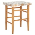 thumbnail image 5 of SAFAVIEH Kaleo Rectangle Backless Counter Stool, White/Natural, 5 of 11