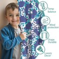 thumbnail image 3 of Blackout Kids Curtains,White and Blue Of Animal Print Childrens Insulated Curtains Set Of 2,Bedroom Essentials,Toddler Room Decor 52"x84", 3 of 5