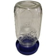 thumbnail image 2 of QUAIL & CHICK BLUE POLY SAFETY WATERER DRINKER BASE FOR ONE QUART JAR CHICKEN CHICKS, 2 of 3