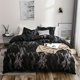 thumbnail image 3 of Juego de funda nórdica de 2/3 piezas, juego de cama con patrón de mármol con cierre de cremallera, funda nórdica suave para dormitorio, habitación de invitados (1 * funda nórdica + 1/2 * funda de almo, 3 of 3
