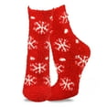 thumbnail image 2 of Women's Warm Comfy Cozy Fuzzy Slipper Crew Socks Gift Snowflake Stripes Polka Dots 9-Pairs, 2 of 11