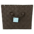 thumbnail image 5 of Whitmor Woven Strap Storage Tote Basket - Espresso with Cream Liner - 13" x 15" x 10", 5 of 8