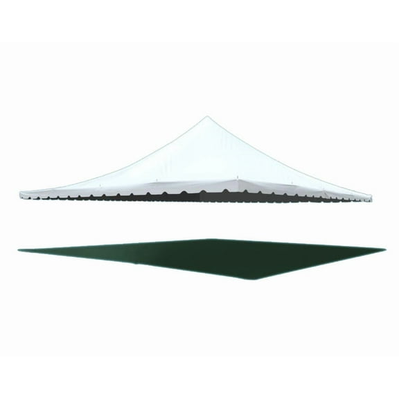 TentandTable Sectional Wedding Canopy Premium Pole Tent Top ONLY, White, 40 ft x 40 ft