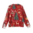 thumbnail image 6 of Wutalume Men's V-Neck Christmas Print Sweater, Long Sleeve Ribbed Knit Pullover, Cozy Stretch Top for Holiday Parties, Casual Comfort and Layering,Red 2XL, 6 of 6