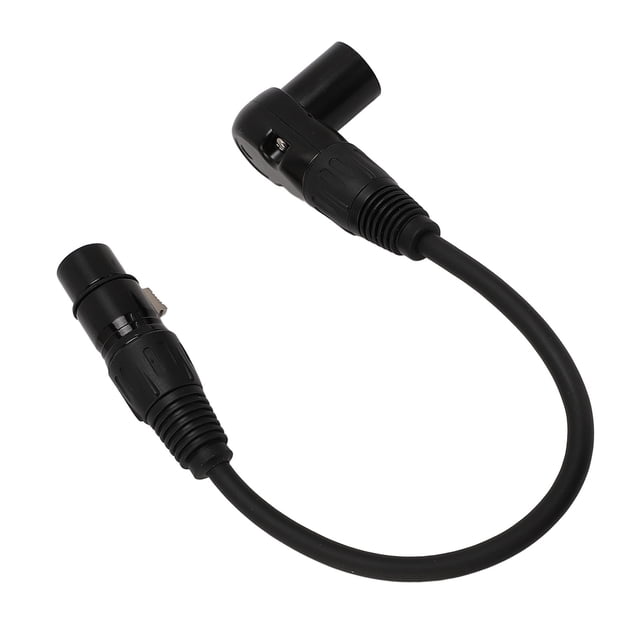 XLR Microphone Extension Cable Adapter, 90 Degree XLR Male to Straight XLR Female 3 Pin Microphone Connector for Speaker, Recording Studio, Mic Mixer, Audio Interface, Amplifier