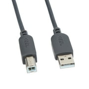 onn 10ft USB Printer Cable, USB to USB-B, Gray, 1 Piece per Pack