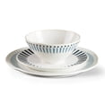 thumbnail image 3 of Oneida Artisanal Stripe 12-Piece White Dishwasher Safe Stoneware Dinnerware Set with Dinner Plates, Accent Plates and All-Purpose Bowls (Service for 4), 3 of 6