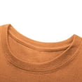 thumbnail image 6 of BXINGOHAI Big and Tall Men's Casual Solid Color Short Sleeved Round Neck Top Short Sleeve Round-Neck Blouses Brown,3XL, 6 of 6