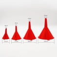 thumbnail image 2 of Juego de embudos de plástico de 8 piezas (rojo), embudos para llenar botellas o contenedores, embudos de filtro de boca ancha multiusos para cocina/laboratorio/garaje/líquidos de coche/aceite/productos secos Rojo Verde, 2 of 5
