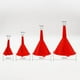 thumbnail image 2 of Juego de embudos de plástico de 8 piezas (rojo), embudos para llenar botellas o contenedores, embudos de filtro de boca ancha multiusos para cocina/laboratorio/garaje/líquidos de coche/aceite/productos secos Rojo Verde, 2 of 5