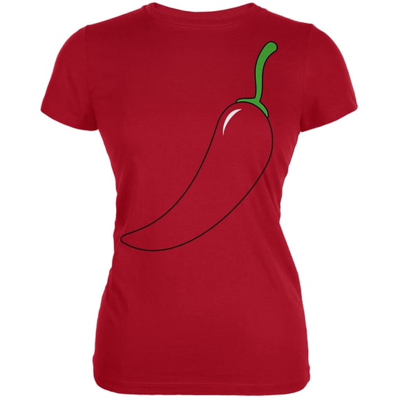 Halloween Chili Pepper Costume of Cinco de Mayo Women's Juniors Soft T Shirt