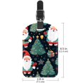thumbnail image 6 of Square 2Pack PU Leather Merry Chrismas Cruise Luggage Tag with Privacy Cover and Name ID Tag for Travel Handbags Backpacks Luggage Tags, 6 of 6