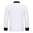 thumbnail image 4 of GrmtClth Chef Jacket for Men Double-Breasted Hombre Cook Jacket Long Sleeve Breathable Work Uniform White S, 4 of 5