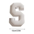 thumbnail image 2 of Fillable Letter S Shaped Paper Box for Graduation Party,10.2-Inch Snack Tray for Fruits and Sweets,DIY Centerpiece Decoration, 2 of 2
