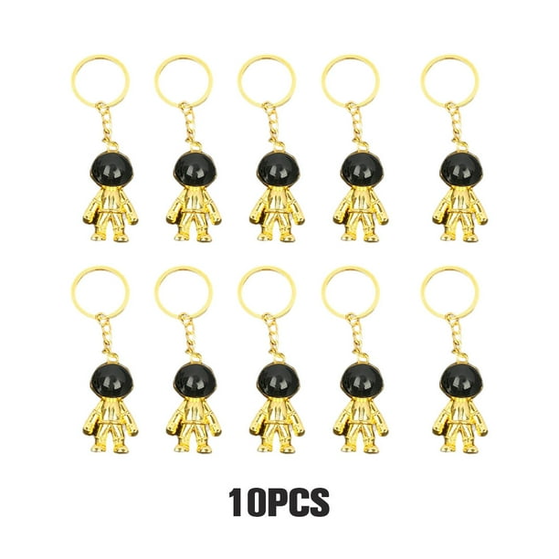 Yingyy 10pcs Astronaut Key Chain Bag Creatively Cars Gear Keys Pendants Motorcycle Fashionable Removing Decorate Accessories Silvery Little Other