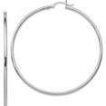 thumbnail image 1 of Sterling Silver Polished Hinged Hoop Earrings (62x59.95), 1 of 6
