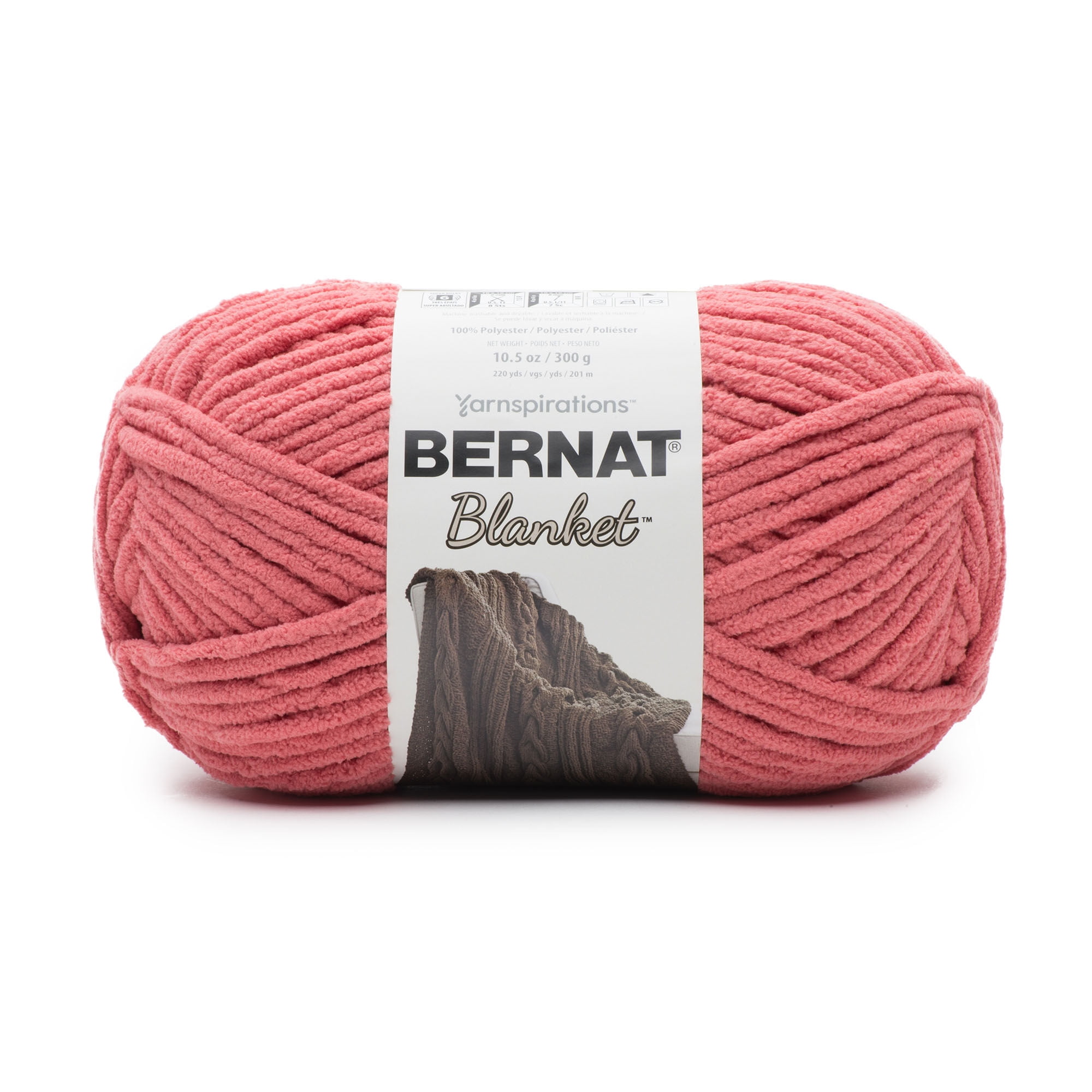 Bernat® Blanket™ #6 Super Bulky Polyester Yarn, Terracotta Rose 10.5oz/300g, 220 Yards