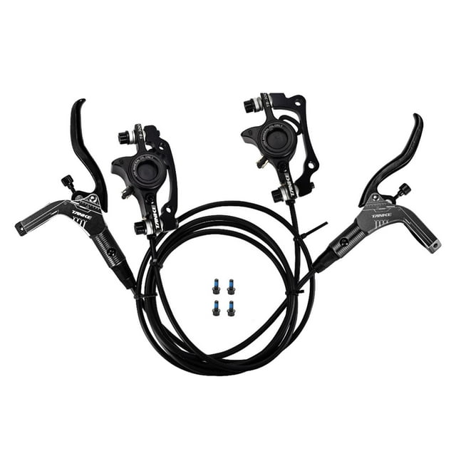 Aluminum Alloy Bike Hydraulic Disc Brake Set 800/1400mm Front Rear 160mm Rotors front L rear