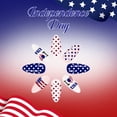 thumbnail image 5 of 4th Of July Press On Nails 24Pcs Patriotic Flag Fake Nails Short Glue On Nails For Independence Day Decor, 5 of 9