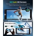 thumbnail image 3 of Single Din Car Stereo with Wireless Carplay Android Auto-2025 Upgraded Bluetooth 5.2 Type-C Dual Mic 6.9 Inch IPS Touch Screen Car Radio with Backup, 3 of 7