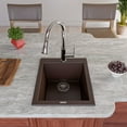 thumbnail image 4 of ALFI brand AB1720DI-C Chocolate 17" Drop-In Rectangular Granite Composite Kitchen Prep Sink, 4 of 11