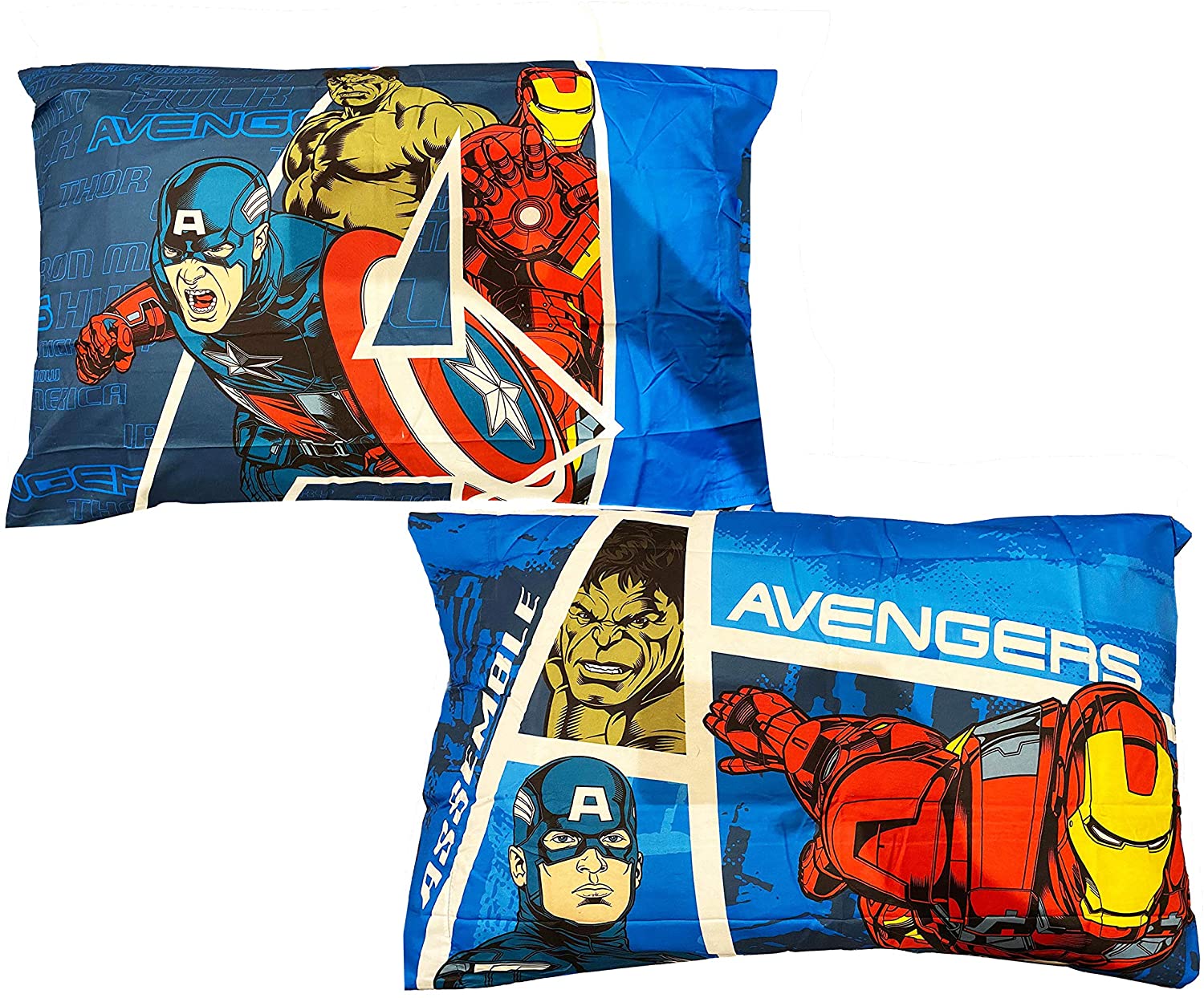 The Avengers Blue, Red Polyester Pillowcases, Standard