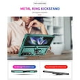 thumbnail image 4 of For Samsung Galaxy Z Fold 4 Case ,Heavy Duty Shockproof Body Phone Cover Built in Metal Rotated Magnetic Ring Holder Kickstand,Dropproof,Dustproof,Dual Layer Military-Grade Drop protection,Darkgreen, 4 of 8