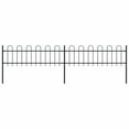 thumbnail image 6 of vidaXL Garden Fence with Hoop Top Steel 39ft Black, 6 of 49