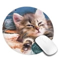 thumbnail image 2 of Disketp Playful Cat Small Mouse Pad 7.9x7.9 Inches,Washable Round Mousepad For Office Laptop Computer,Non-Slip Rubber Base Mouse Pads For Wireless Mouse, 2 of 9