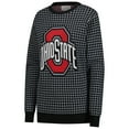 thumbnail image 2 of Unisex Uscape Apparel Black Ohio State Buckeyes Renew Knit Vintage Houndstooth Sweater, 2 of 3