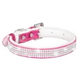 thumbnail image 2 of HEVIRGO Collier pour Animaux de Compagnie Texture Douce Décoratif Réglable Chiens Incrustés Strass Collier Fournitures pour Animaux de Compagnie, Rose Rouge XS, 2 of 10