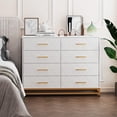 thumbnail image 3 of Accreate Modern 8-Drawer Dresser & TV Stand – Wood Storage Chest with Metal Handles, Organizer for Bedroom, Living Room, Hallway, 3 of 9