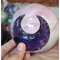 thumbnail image 4 of Amethyst Crescent Moon Healing Stone - Natural Purple Gemstone Carving, 4 of 4