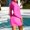 Hot Pink, variant on MGDXOX Women's 3 Piece Swimsuits Triangle Thong Halter String Bikini Bathing Suit with Drawstring Pull On Cover Up Swimwear Orange M