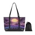 thumbnail image 7 of FORMRS Laptop Tote Bag for Women with 15.6" Computer Compartments Handbag, Night Purple Road, 7 of 7
