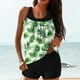 thumbnail image 1 of Trajes de baño tankini para mujer Trajes de baño de dos piezas con espalda de tiras y estampado conservador para mujer Traje de baño de dos piezas para mujer, 1 of 6