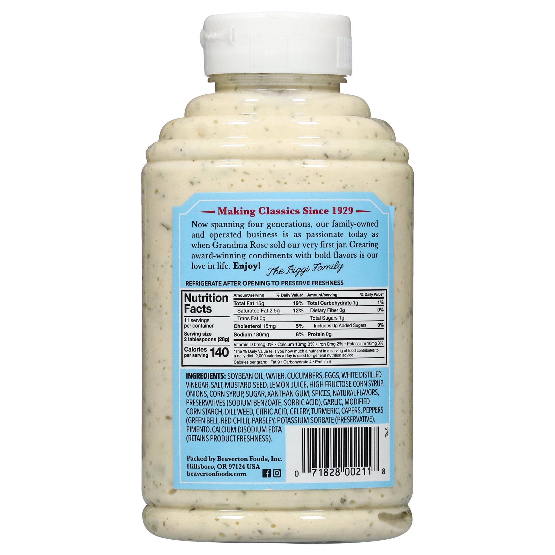 (4 pack) Beaver Brand Gourmet Seafood Tartar Sauce, 11.5 oz Bottle