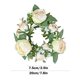 thumbnail image 3 of Fiudx Guirnalda Navideña con Velas Decorativas, Diseño de Mini Corona de Rosas, Arreglo Floral Artificial, Decoración para Puerta de Entrada o Boda, Ideal Como Regalo Navideño, Tamaño 20 X 20 Cm, 1 U, 3 of 6