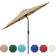 thumbnail image 1 of Simple Deluxe Parasol de Marché Extérieur de 9 Pi pour Table de Patio avec Inclinaison à Bouton et Manivelle, Grand Parasol de Soleil avec Poteau Robuste et Auvent Résistant à la Décoloration, Beige, 1 of 7