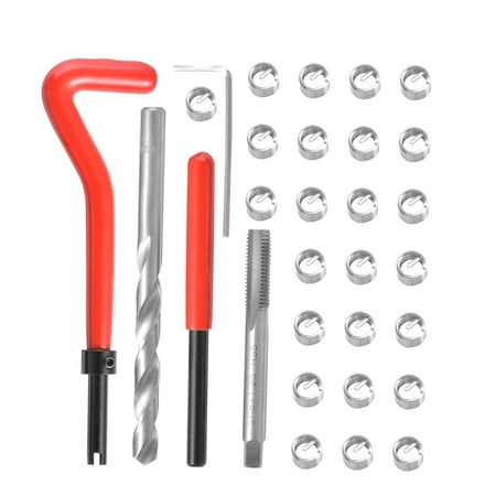 

Dcenta 30Pcs Metric Thread Insert Kit M5 M6 M8 M12 M14 Helicoil Car Pro Coil Tool M8 * 1.25