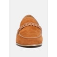 thumbnail image 2 of Echo Suede Leather Braided Detail Loafers In Tan, 2 of 5