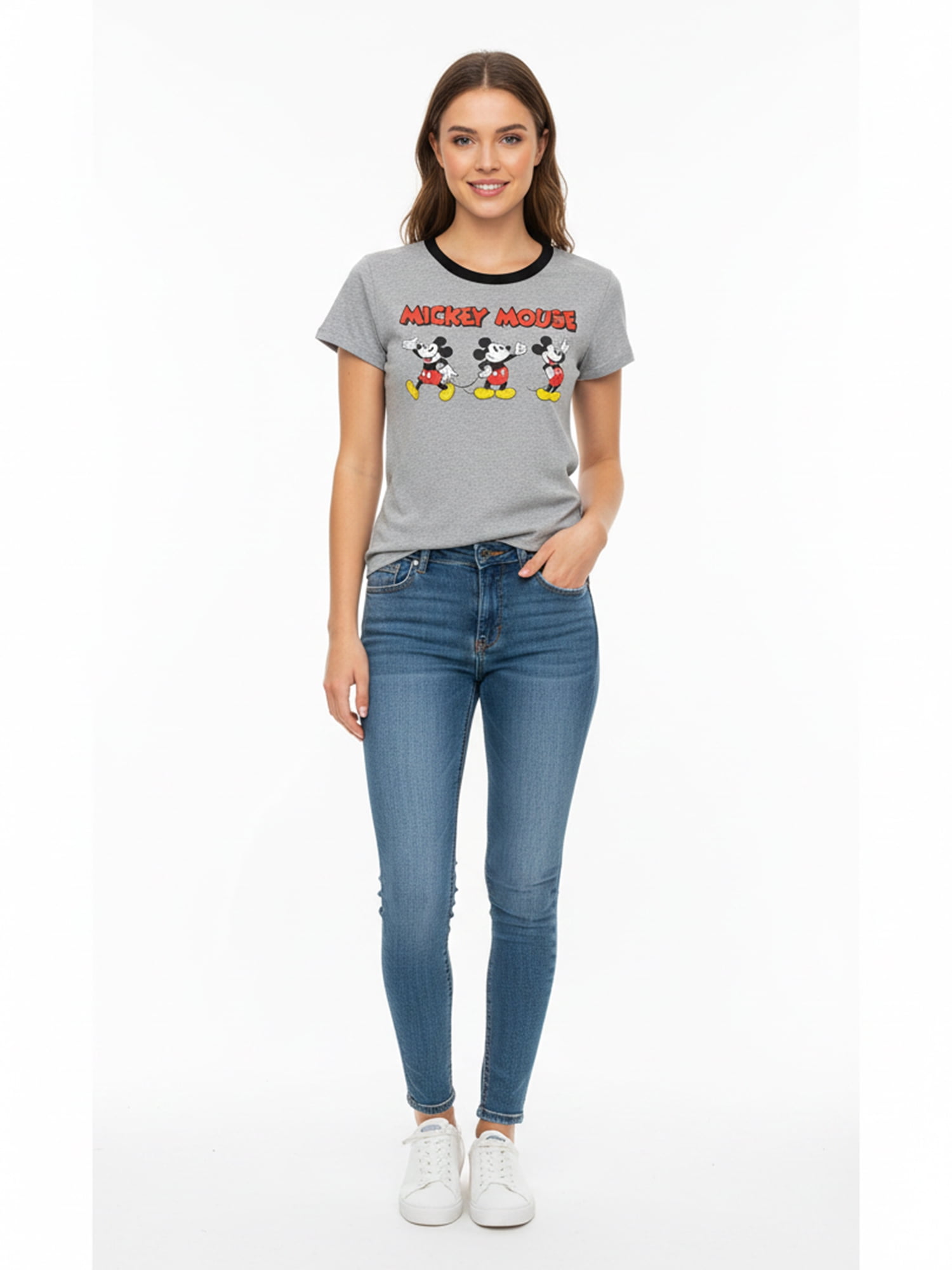 Disney Mickey Mouse Women's Graphic Ringer Tee, Sizes XXS-XXL