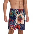 thumbnail image 6 of Mens Pajama Shorts, Paisley2 Sleep Shorts Men Pajama Bottoms Lounge PJ Shorts with Pockets, 6 of 6