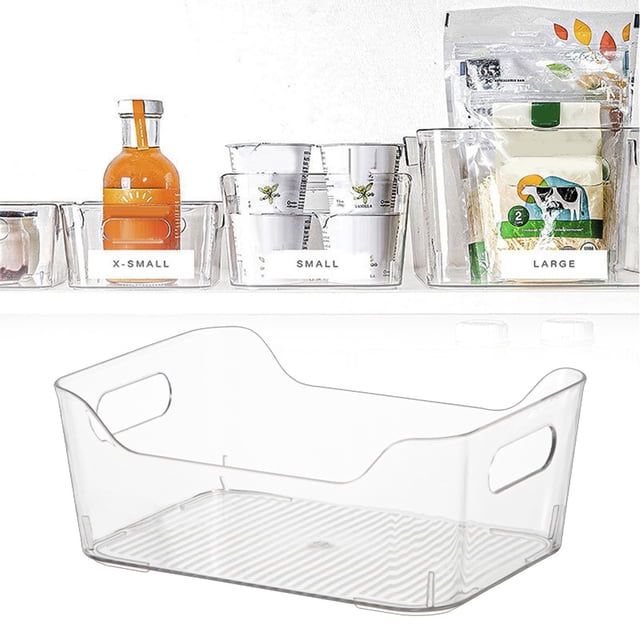 Kitchenware Clearance Sale, Large Transparent Pet Kitchen Storage Box With Handle Refrigerator Storage Box White L, By Relocy