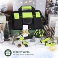 thumbnail image 2 of 220-Piece Home Tool Set, Household Repairing Tool Kit, with 12-Inch Wide Mouth Open Storage Tool Bag, Green, 2 of 5