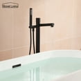 thumbnail image 4 of Boyel Living Freestanding Tub Faucet with Handheld Shower Head,2.5 GPM Floor Mounted Bathtub Filler Single Handle Shower Faucet in Matte Black, 4 of 10